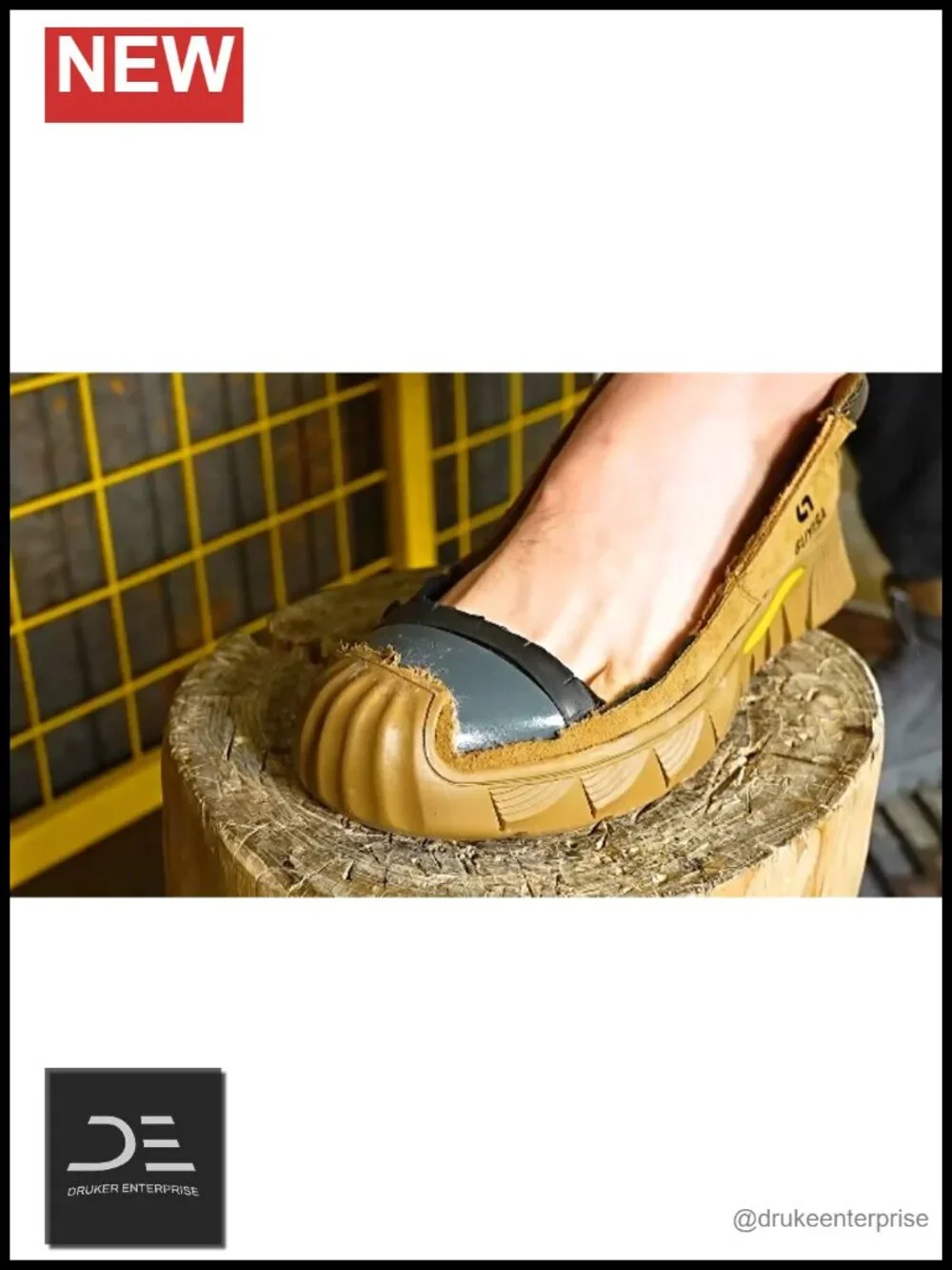Steel Toe Work Shoes for Men - Slip-On Mid-Top Suede Welding Shoes